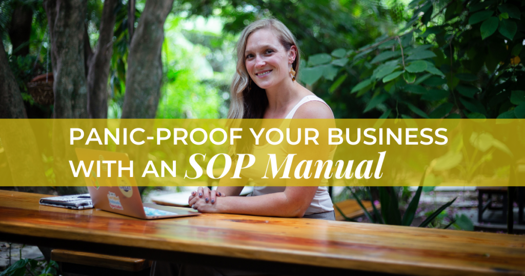 sop manual, sops, panic proof, hiring and onboarding, take a vacation